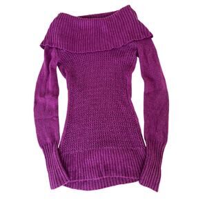 Y2K Candie’s sweater size XS stretchy fold over off shoulders long sleeve sequin
